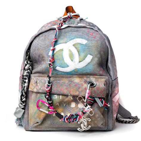 authentic Chanel graffiti backpack